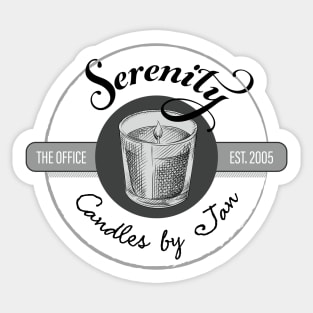 Serenity Candles by Jan • The Office T-Shirt Sticker